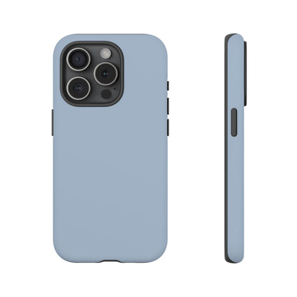 Cloud Blue Minimalist Heritage Check iPhone Case | Luxury Protective Phone Cover