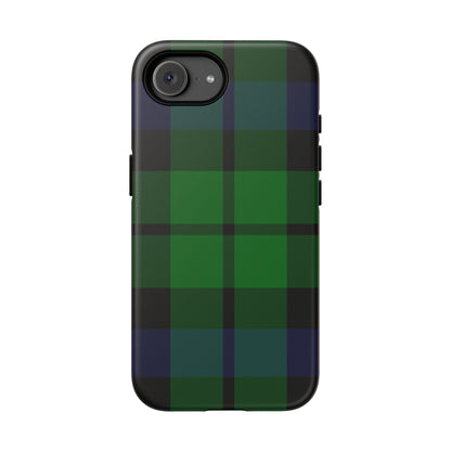 Black Watch Traditional Tartan iPhone Case | Dual-Layer Matte Protective Cover