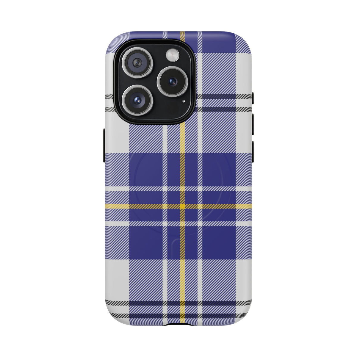 MacPherson Dress Blue Tartan MagSafe® iPhone Case | Dual-Layer Magnetic Protective Cover