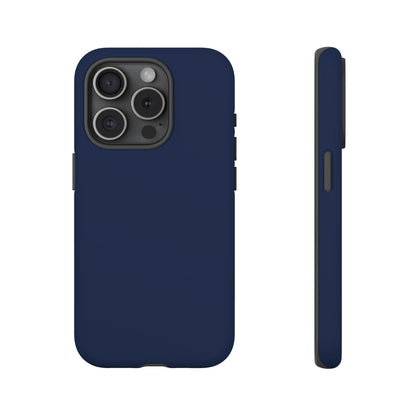 Navy Blue Sharp Tailored Heritage Check iPhone Case | Luxury Protective Phone Cover