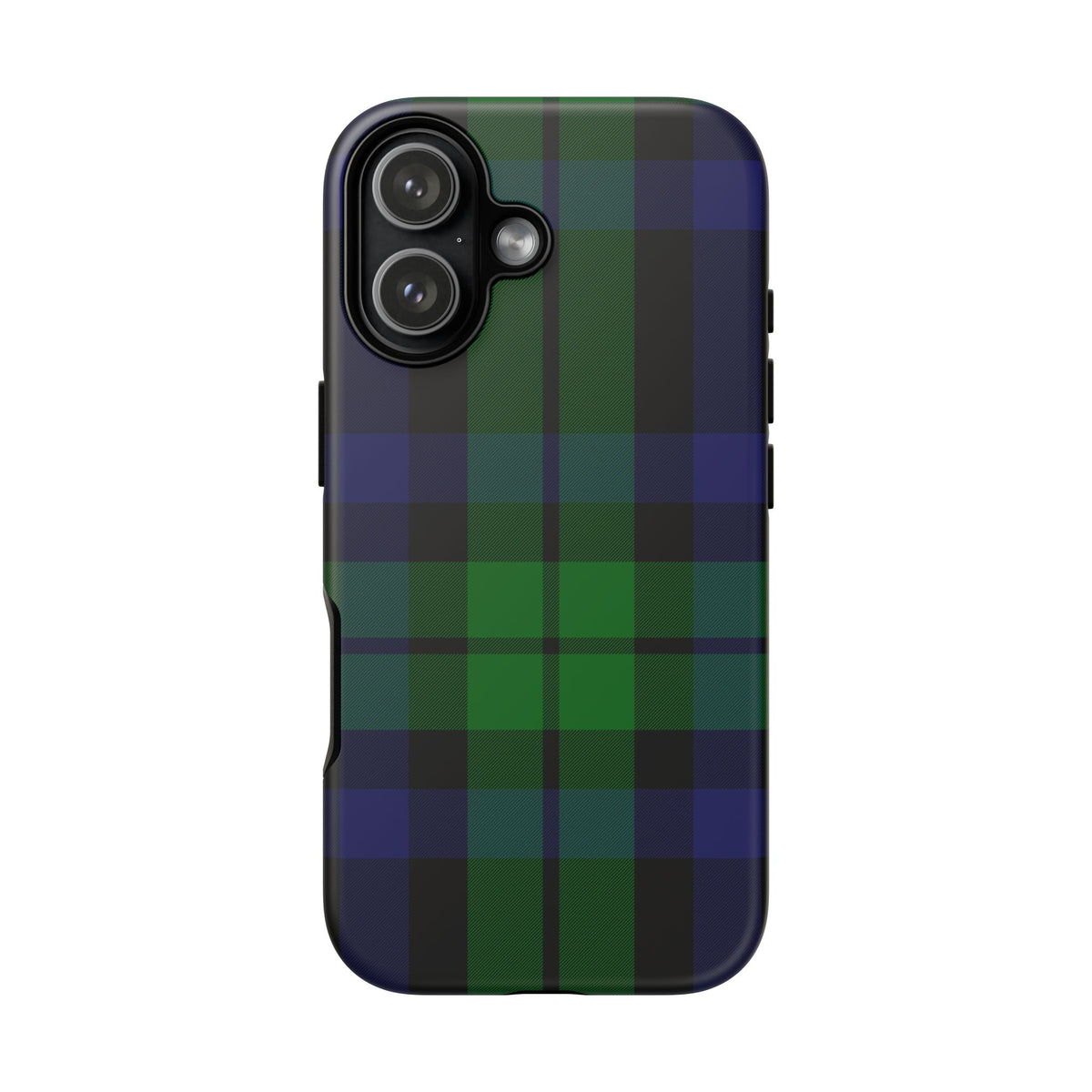 Black Watch Traditional Tartan iPhone Case | Dual-Layer Matt Protective Cover