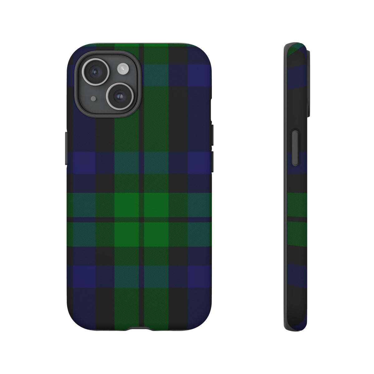 Black Watch Traditional Tartan iPhone Case | Dual-Layer Matt Protective Cover