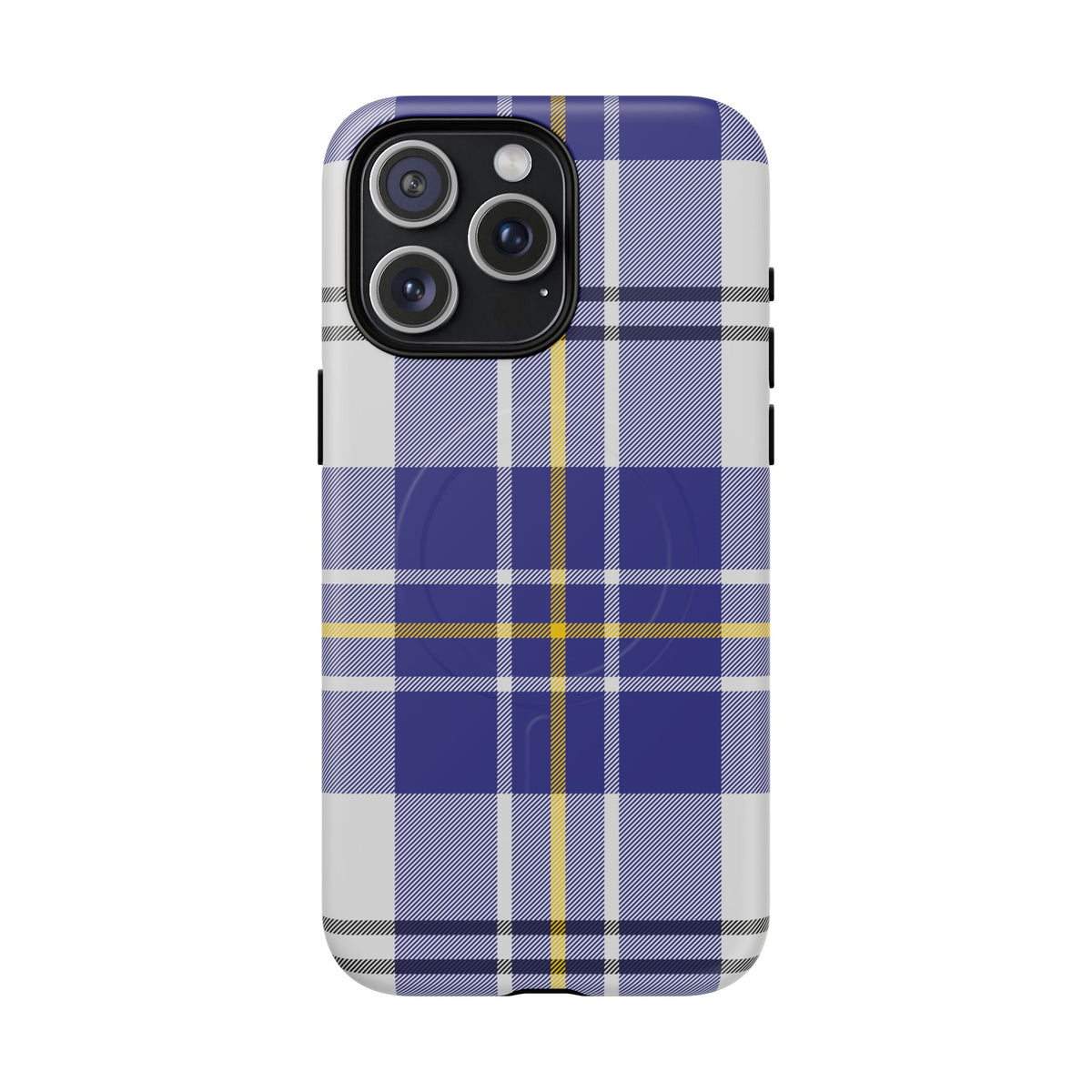 MacPherson Dress Blue Tartan MagSafe® iPhone Case | Dual-Layer Magnetic Protective Cover