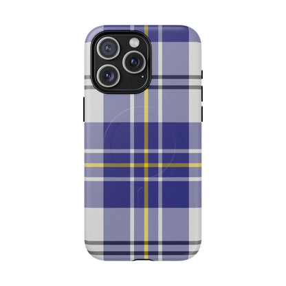 MacPherson Dress Blue Tartan MagSafe® iPhone Case | Dual-Layer Magnetic Protective Cover