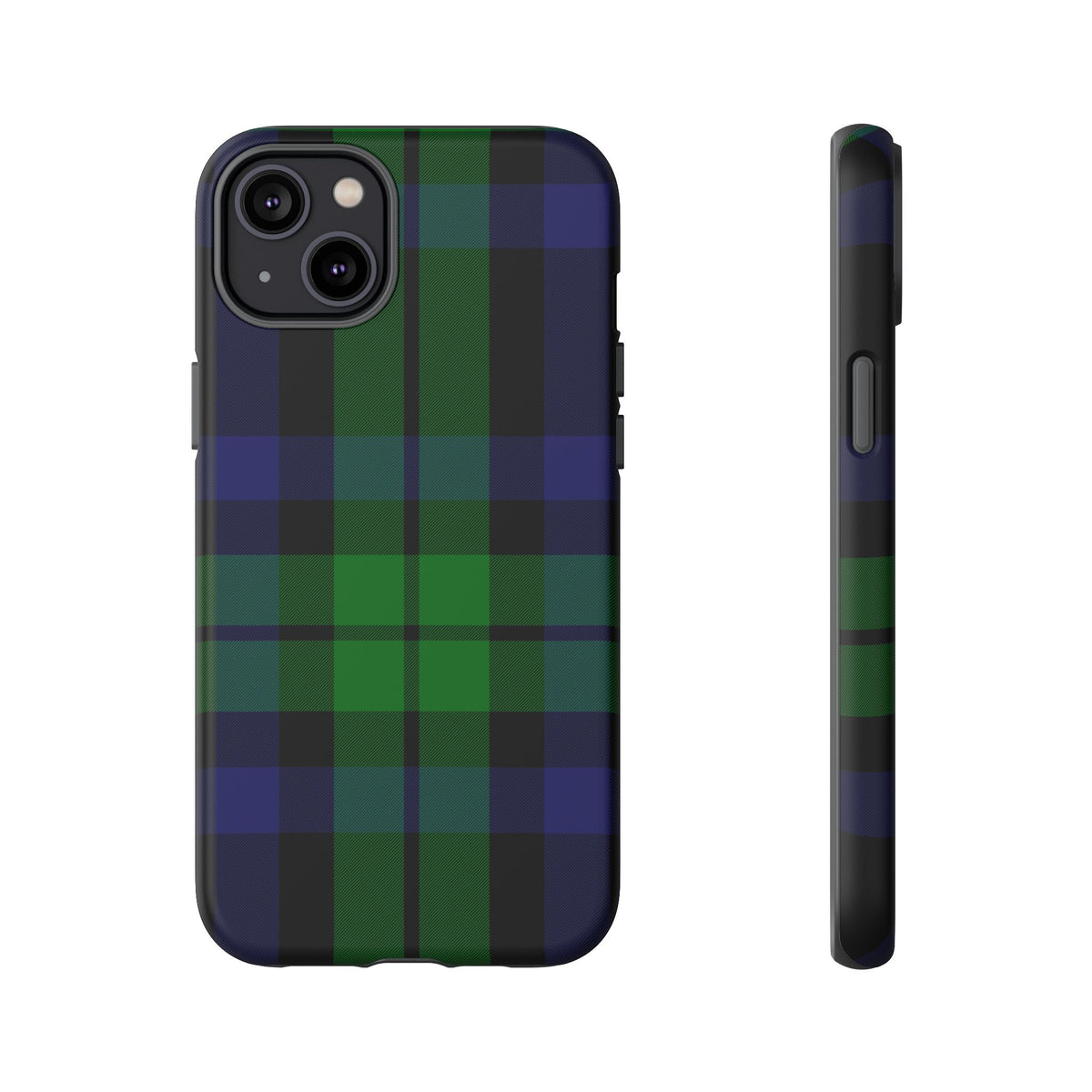 Black Watch Traditional Tartan iPhone Case | Dual-Layer Matt Protective Cover