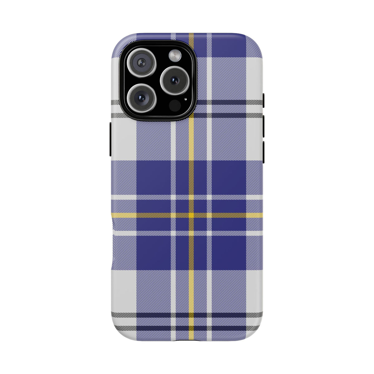 MacPherson Dress Blue Tartan iPhone Case | Dual-Layer Matt Protective Cover
