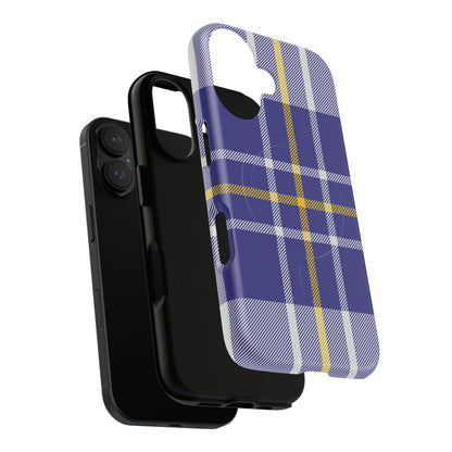 MacPherson Dress Blue Tartan MagSafe® iPhone Case | Luxury Magnetic Phone Cover