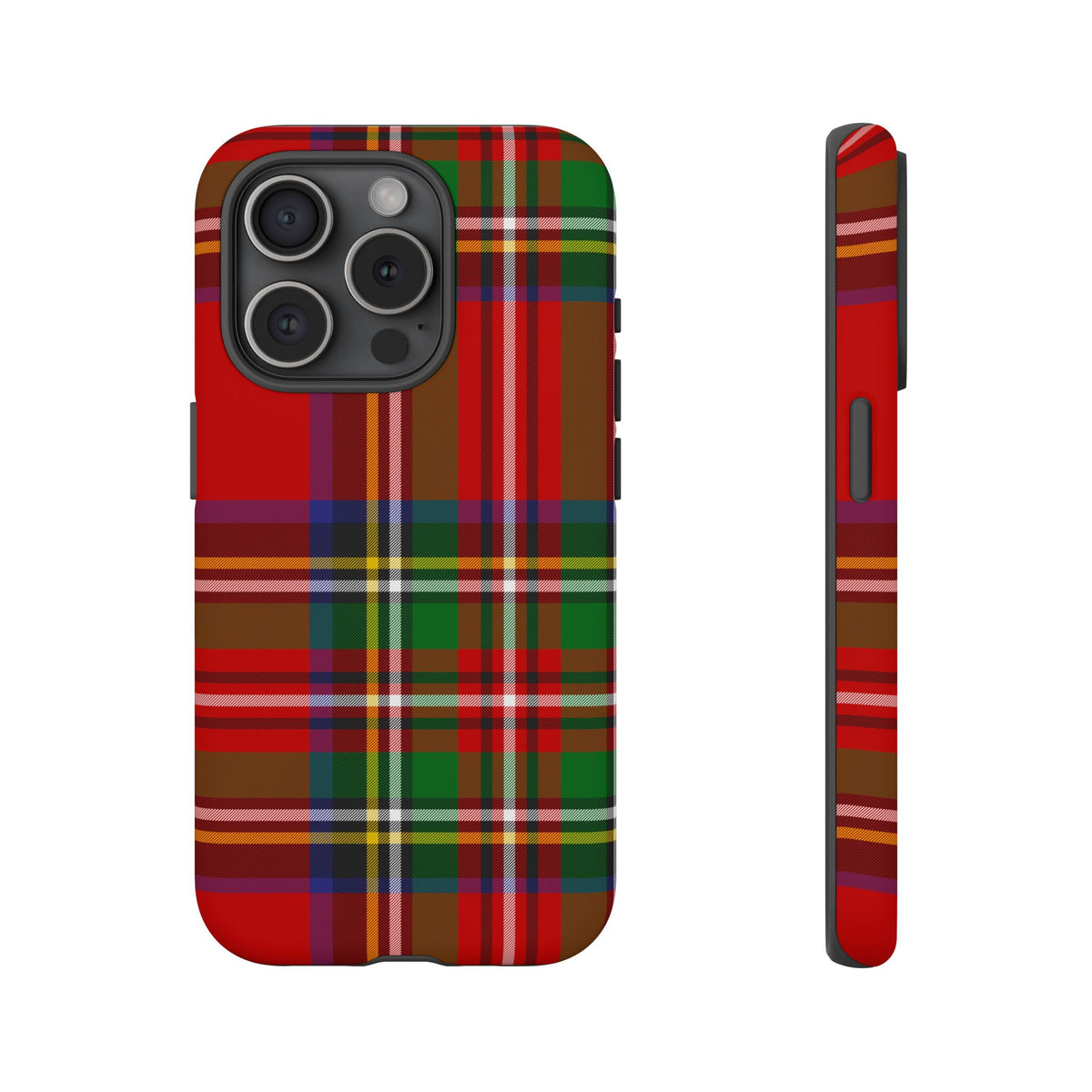 Royal Stewart Heritage Tartan iPhone Case | Dual-Layer Matt Protective Cover