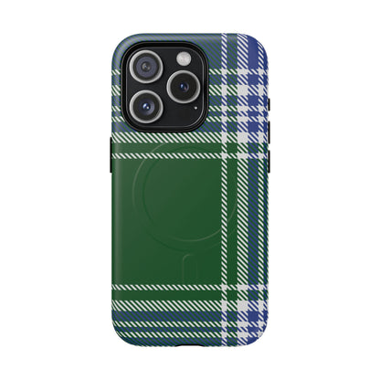 MacDonald Lord of the Isles Minimalist Heritage Check MagSafe® iPhone Case | Luxury Magnetic Phone Cover
