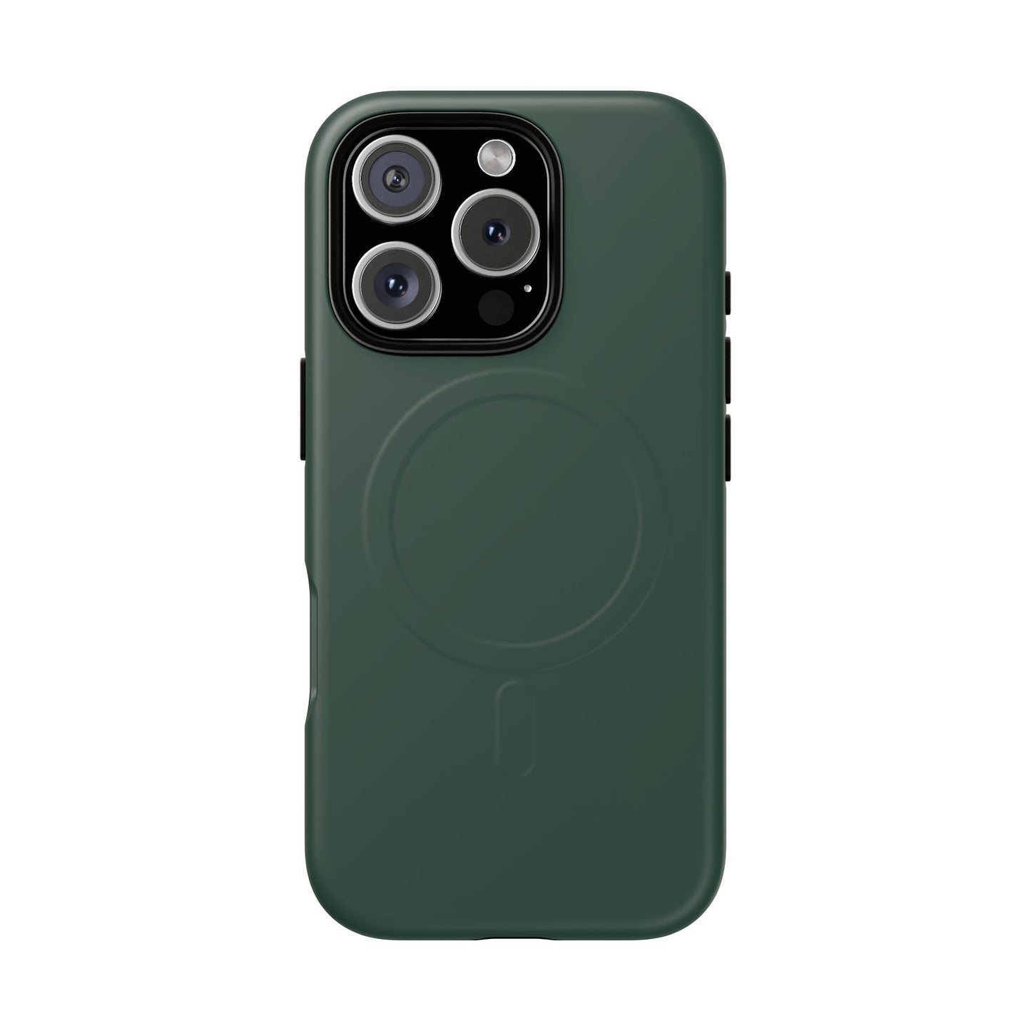Bottle Green Minimalist Heritage Check MagSafe® iPhone Case | Luxury Magnetic Phone Cover