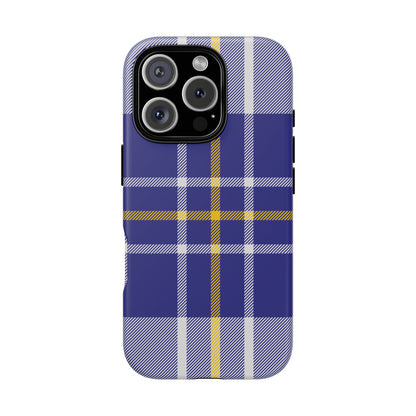 MacPherson Dress Blue Tartan iPhone Case | Luxury Protective Phone Cover