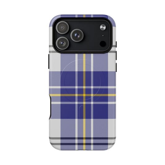 MacPherson Dress Blue Tartan MagSafe® iPhone Case | Dual-Layer Magnetic Protective Cover