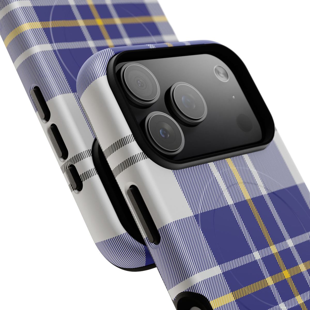 MacPherson Dress Blue Tartan MagSafe® iPhone Case | Dual-Layer Magnetic Protective Cover