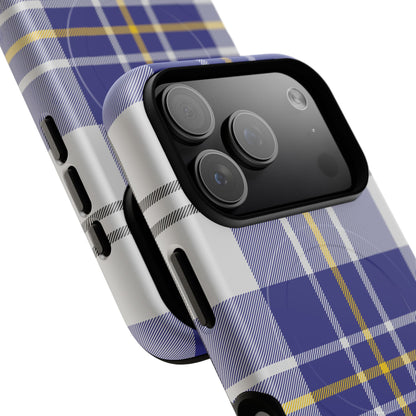 MacPherson Dress Blue Tartan MagSafe® iPhone Case | Dual-Layer Magnetic Protective Cover