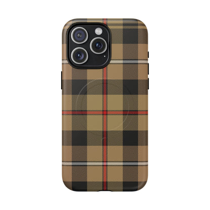 MacKenzie Hunting (Brown) Traditional Tartan MagSafe® iPhone Case | Dual-Layer Magnetic Protective Cover