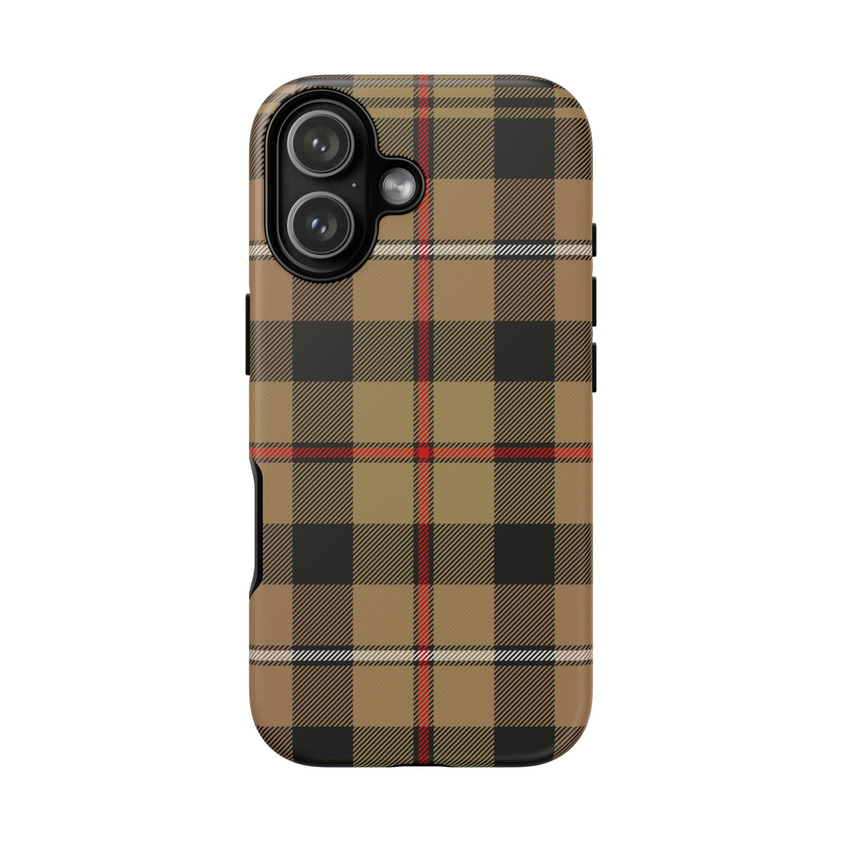 MacKenzie Hunting (Brown) Traditional Tartan iPhone Case | Dual-Layer Matt Protective Cover