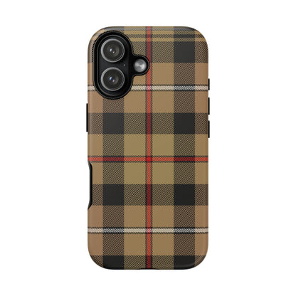 MacKenzie Hunting (Brown) Traditional Tartan iPhone Case | Dual-Layer Matt Protective Cover
