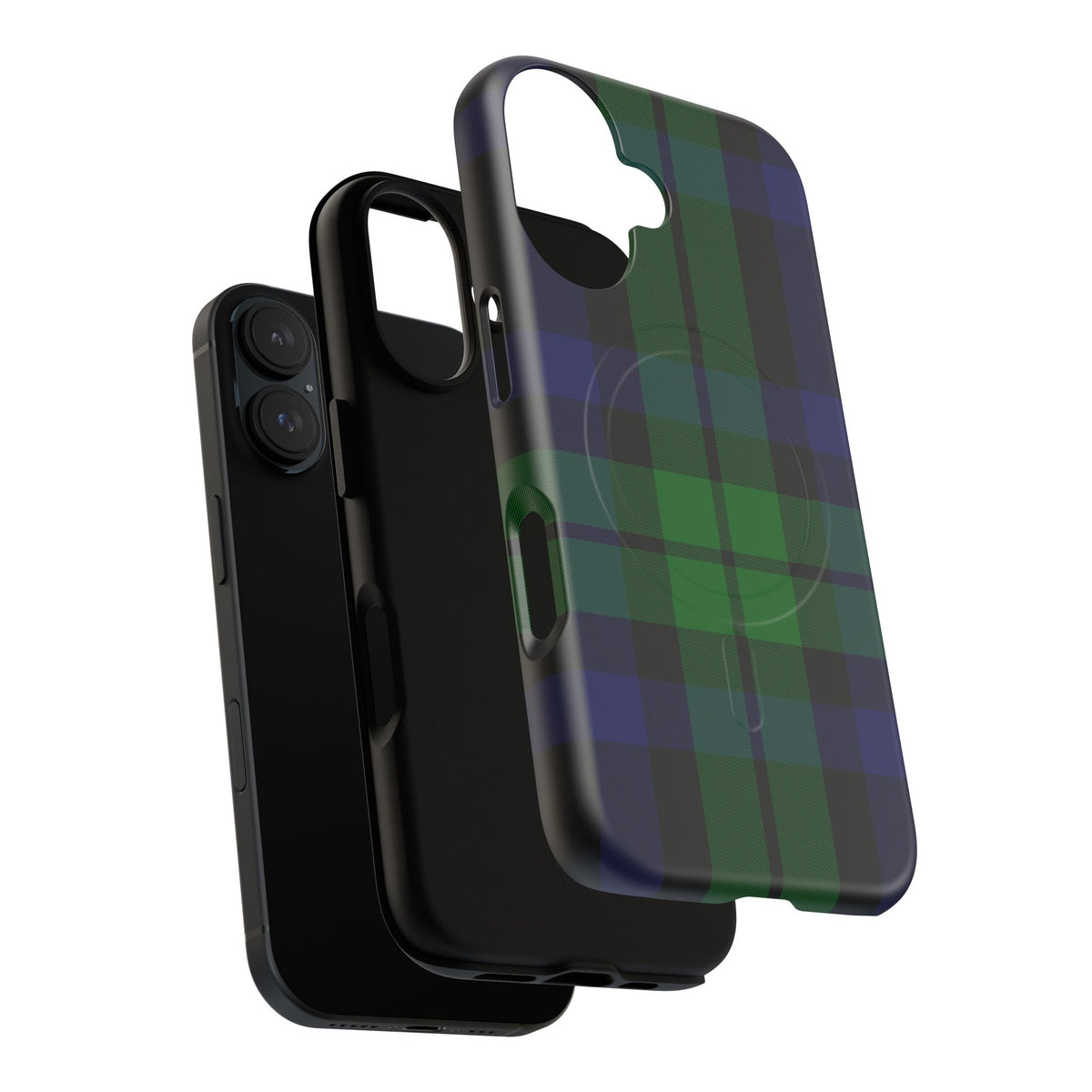 Black Watch Traditional Tartan MagSafe® iPhone Case | Dual-Layer Magnetic Protective Cover
