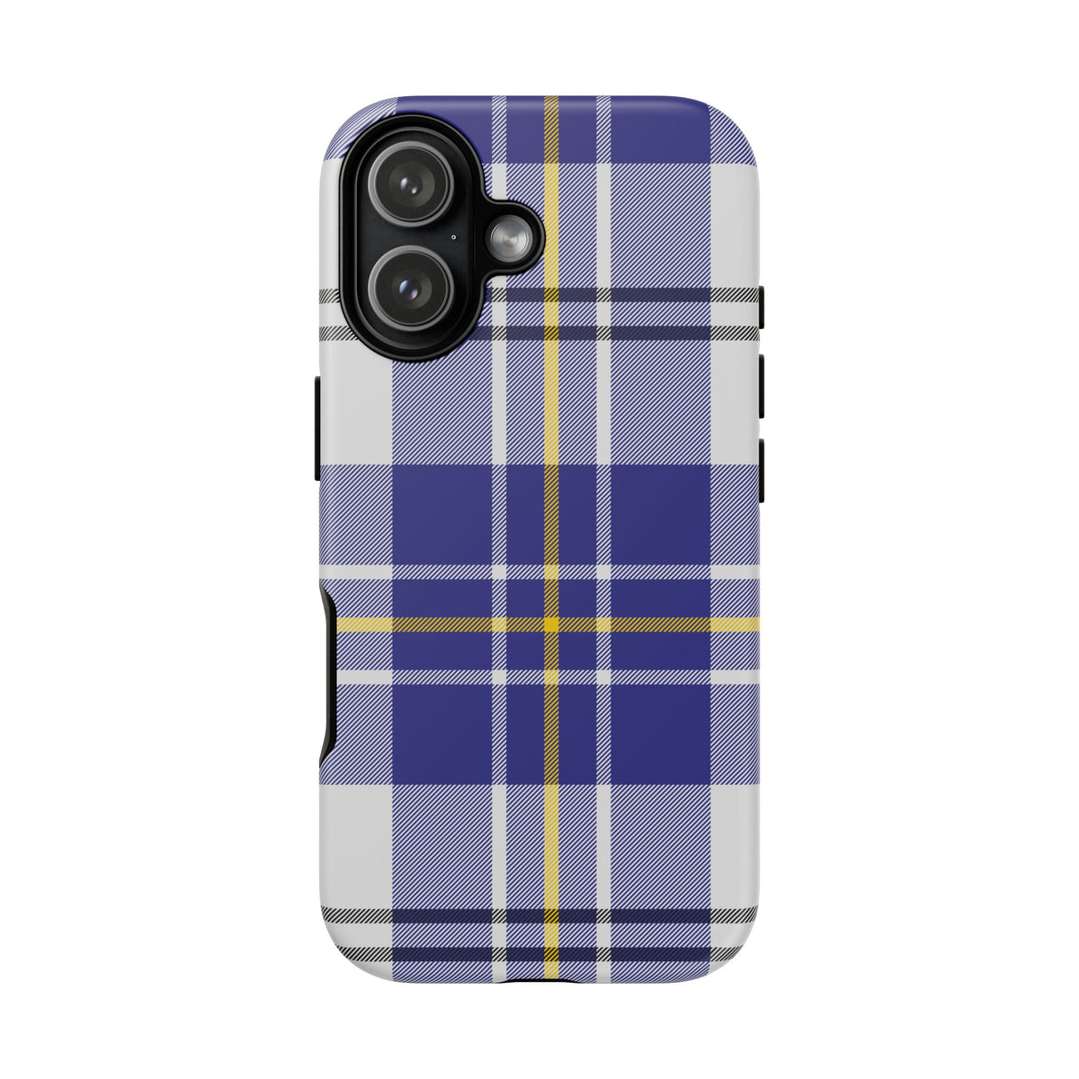 MacPherson Dress Blue Tartan iPhone Case | Dual-Layer Matt Protective Cover