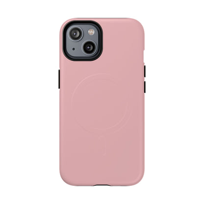 Blush Pink Minimalist Heritage Check MagSafe® iPhone Case | Luxury Magnetic Phone Cover