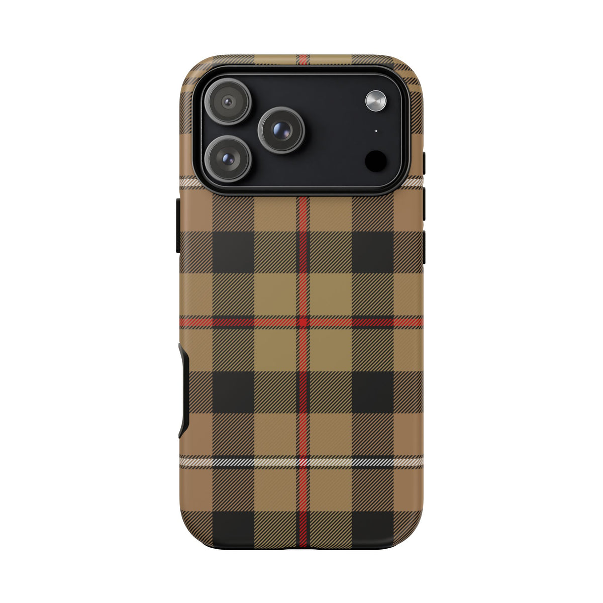 MacKenzie Hunting (Brown) Traditional Tartan iPhone Case | Dual-Layer Matt Protective Cover