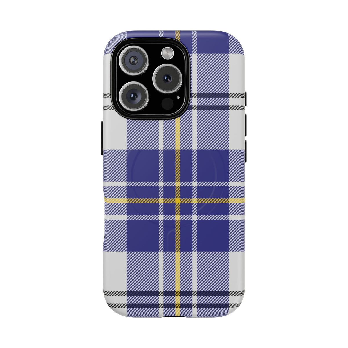 MacPherson Dress Blue Tartan MagSafe® iPhone Case | Dual-Layer Magnetic Protective Cover