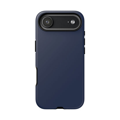 Navy Blue Sharp Tailored Heritage Check iPhone Case | Luxury Protective Phone Cover