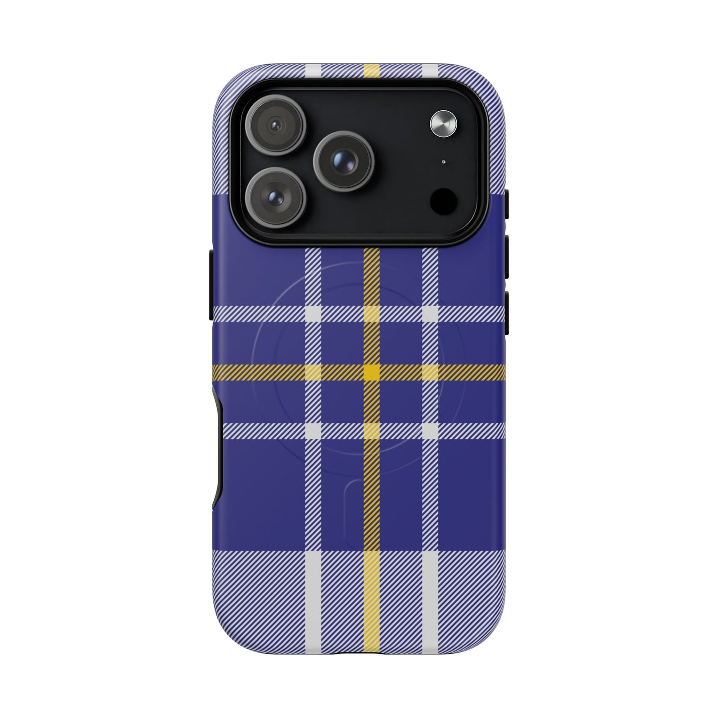 MacPherson Dress Blue Tartan MagSafe® iPhone Case | Luxury Magnetic Phone Cover