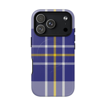 MacPherson Dress Blue Tartan MagSafe® iPhone Case | Luxury Magnetic Phone Cover