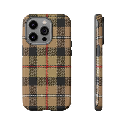 MacKenzie Hunting (Brown) Traditional Tartan iPhone Case | Dual-Layer Matt Protective Cover