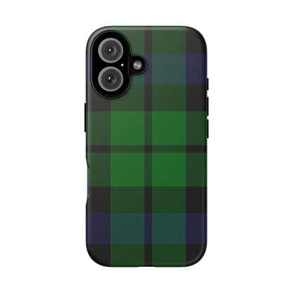 Black Watch Traditional Tartan iPhone Case | Luxury Protective Phone Cover
