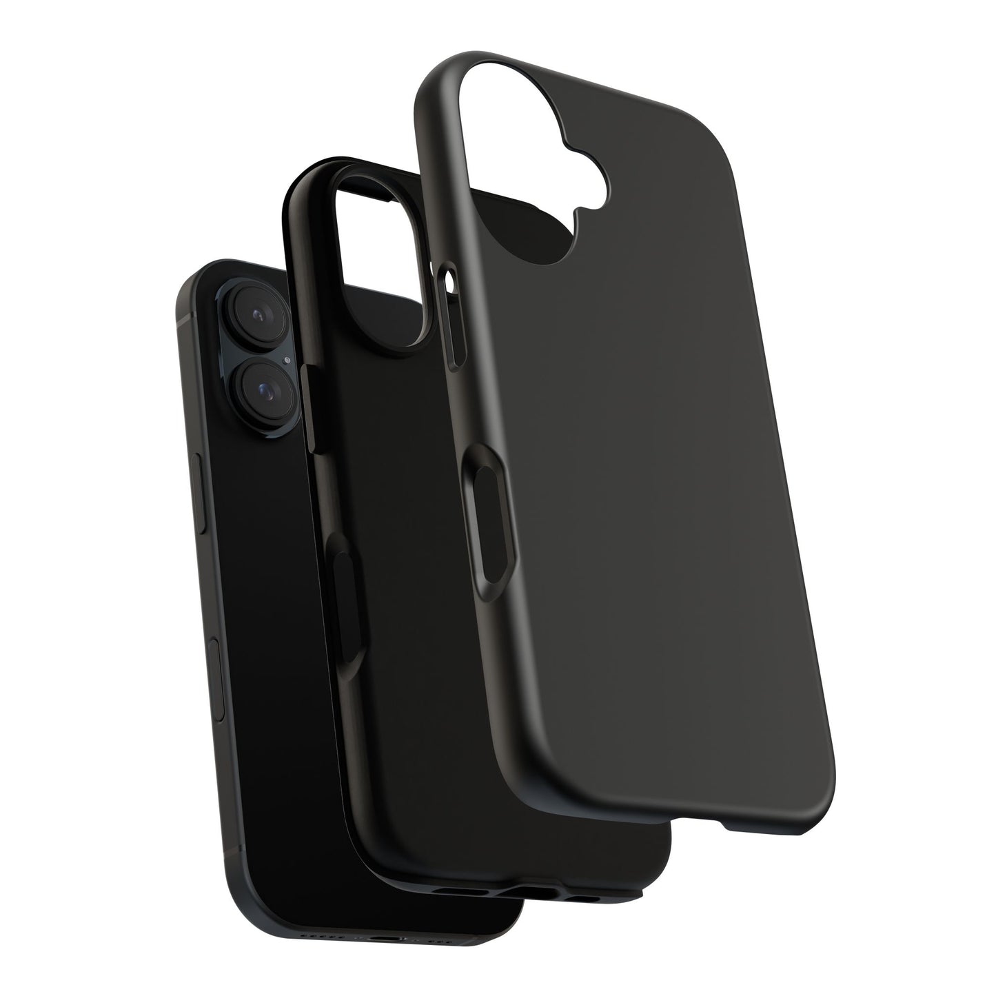 Black Stealth Minimalist Heritage Check iPhone Case | Luxury Protective Phone Cover