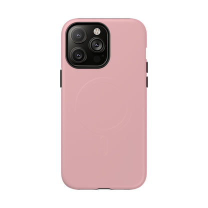 Blush Pink Minimalist Heritage Check MagSafe® iPhone Case | Luxury Magnetic Phone Cover