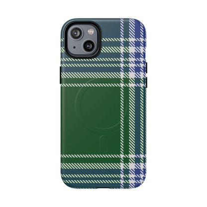 MacDonald Lord of the Isles Minimalist Heritage Check MagSafe® iPhone Case | Luxury Magnetic Phone Cover