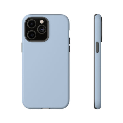 Cloud Blue Minimalist Heritage Check iPhone Case | Luxury Protective Phone Cover