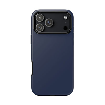 Navy Blue Sharp Tailored Heritage Check iPhone Case | Luxury Protective Phone Cover
