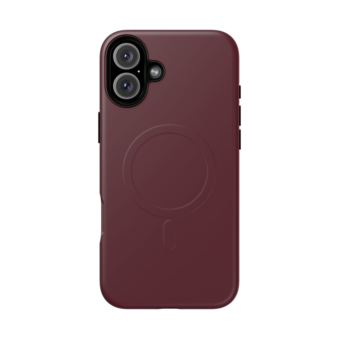 Oxblood Minimalist Heritage Check MagSafe® iPhone Case | Luxury Magnetic Phone Cover