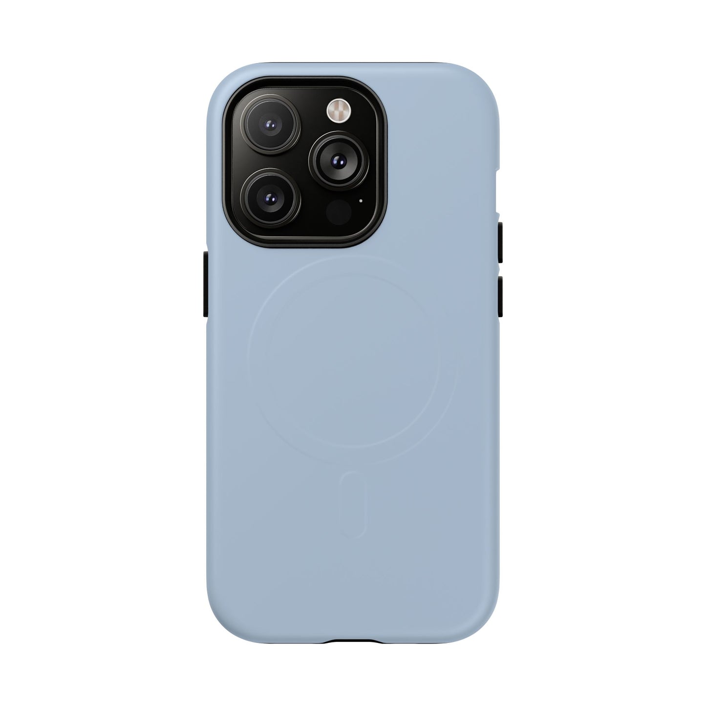 Cloud Blue Minimalist Heritage Check MagSafe® iPhone Case | Luxury Magnetic Phone Cover
