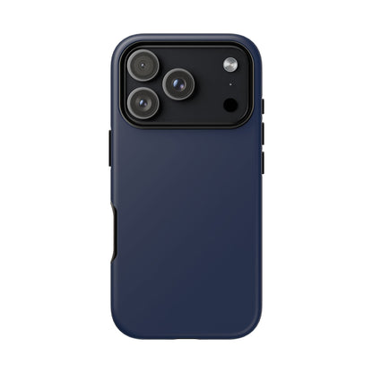 Navy Blue Sharp Tailored Heritage Check iPhone Case | Luxury Protective Phone Cover