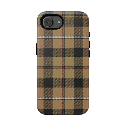 MacKenzie Hunting (Brown) Traditional Tartan iPhone Case | Dual-Layer Matt Protective Cover