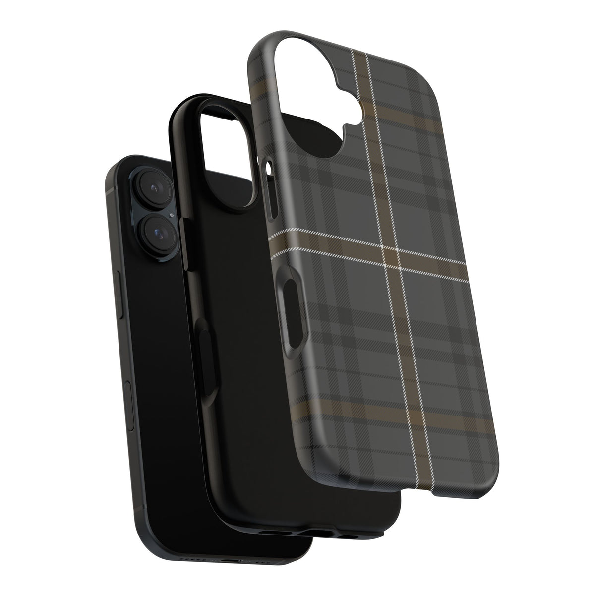Bute Heather Weathered Tartan iPhone Case | Dual-Layer Matt Protective Cover