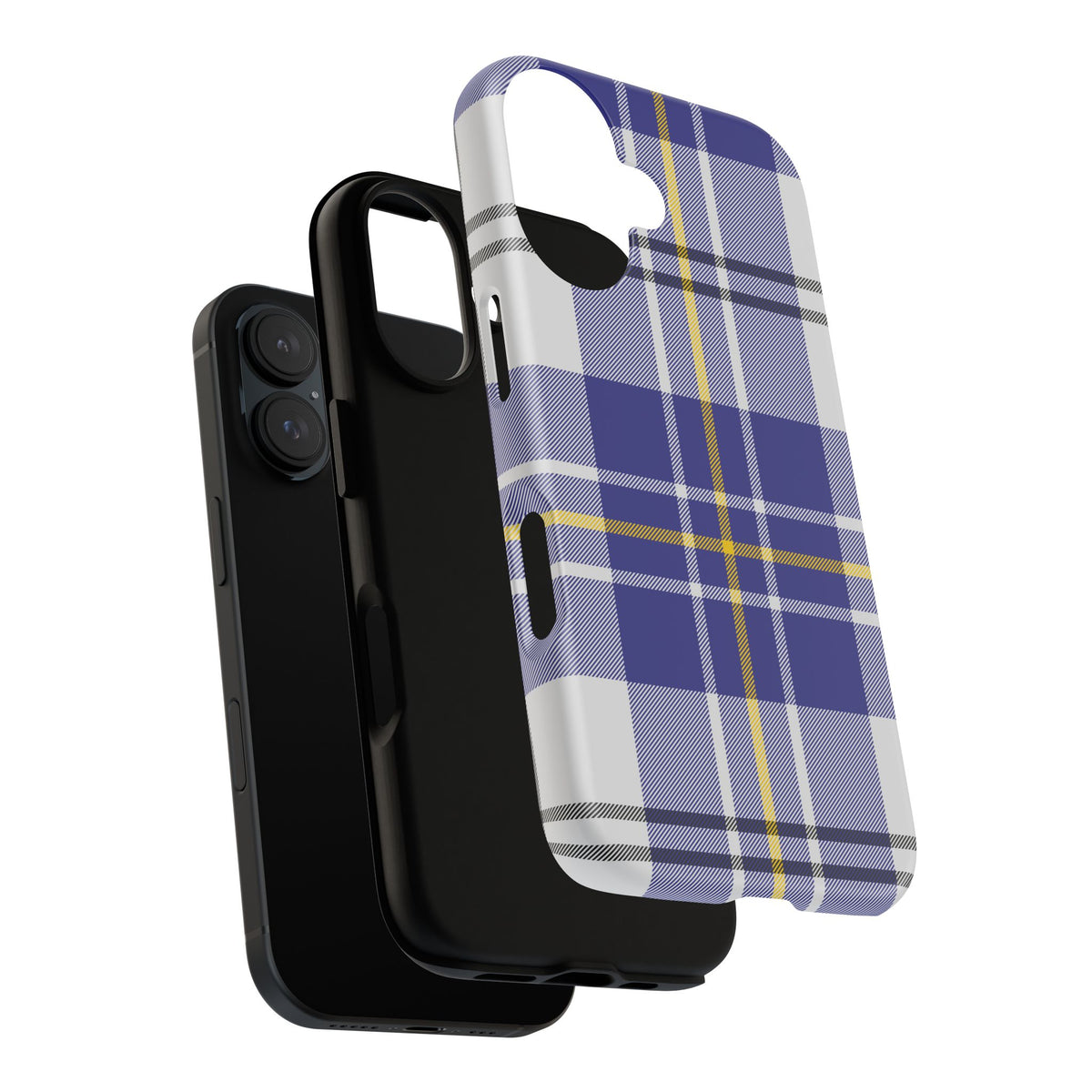 MacPherson Dress Blue Tartan iPhone Case | Dual-Layer Matt Protective Cover
