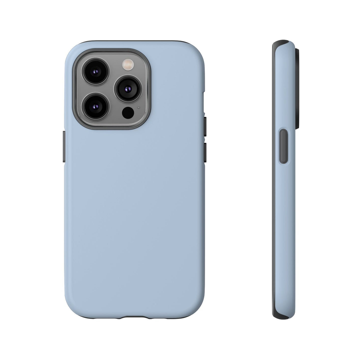 Cloud Blue Minimalist Heritage Check iPhone Case | Luxury Protective Phone Cover