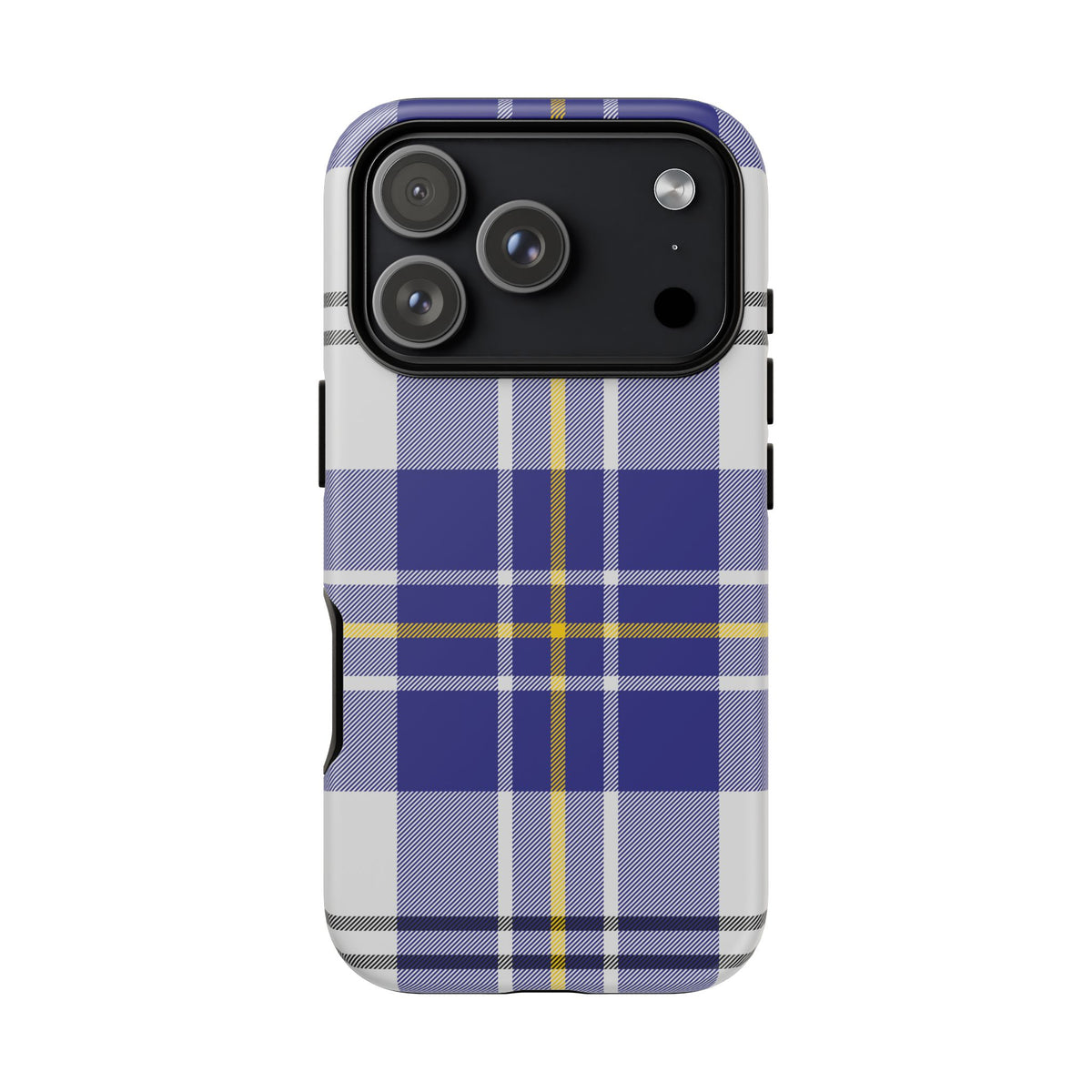 MacPherson Dress Blue Tartan iPhone Case | Dual-Layer Matt Protective Cover