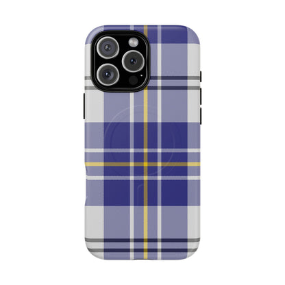 MacPherson Dress Blue Tartan MagSafe® iPhone Case | Dual-Layer Magnetic Protective Cover