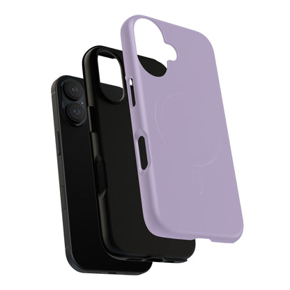Lavender Minimalist Heritage Check MagSafe® iPhone Case | Luxury Magnetic Phone Cover
