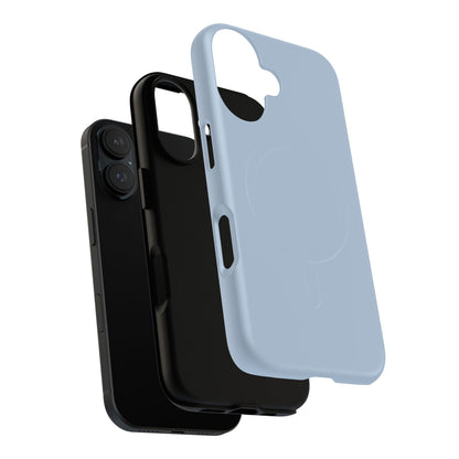 Cloud Blue Minimalist Heritage Check MagSafe® iPhone Case | Luxury Magnetic Phone Cover