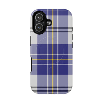 MacPherson Dress Blue Tartan MagSafe® iPhone Case | Dual-Layer Magnetic Protective Cover