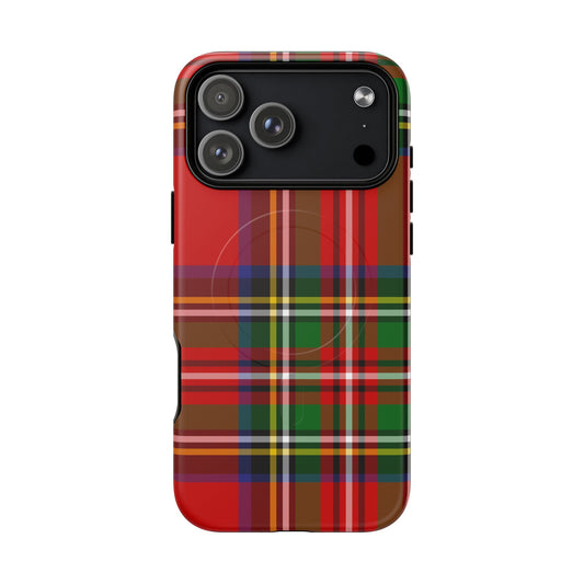 Royal Stewart Heritage Tartan MagSafe® iPhone Case | Dual-Layer Magnetic Protective Cover