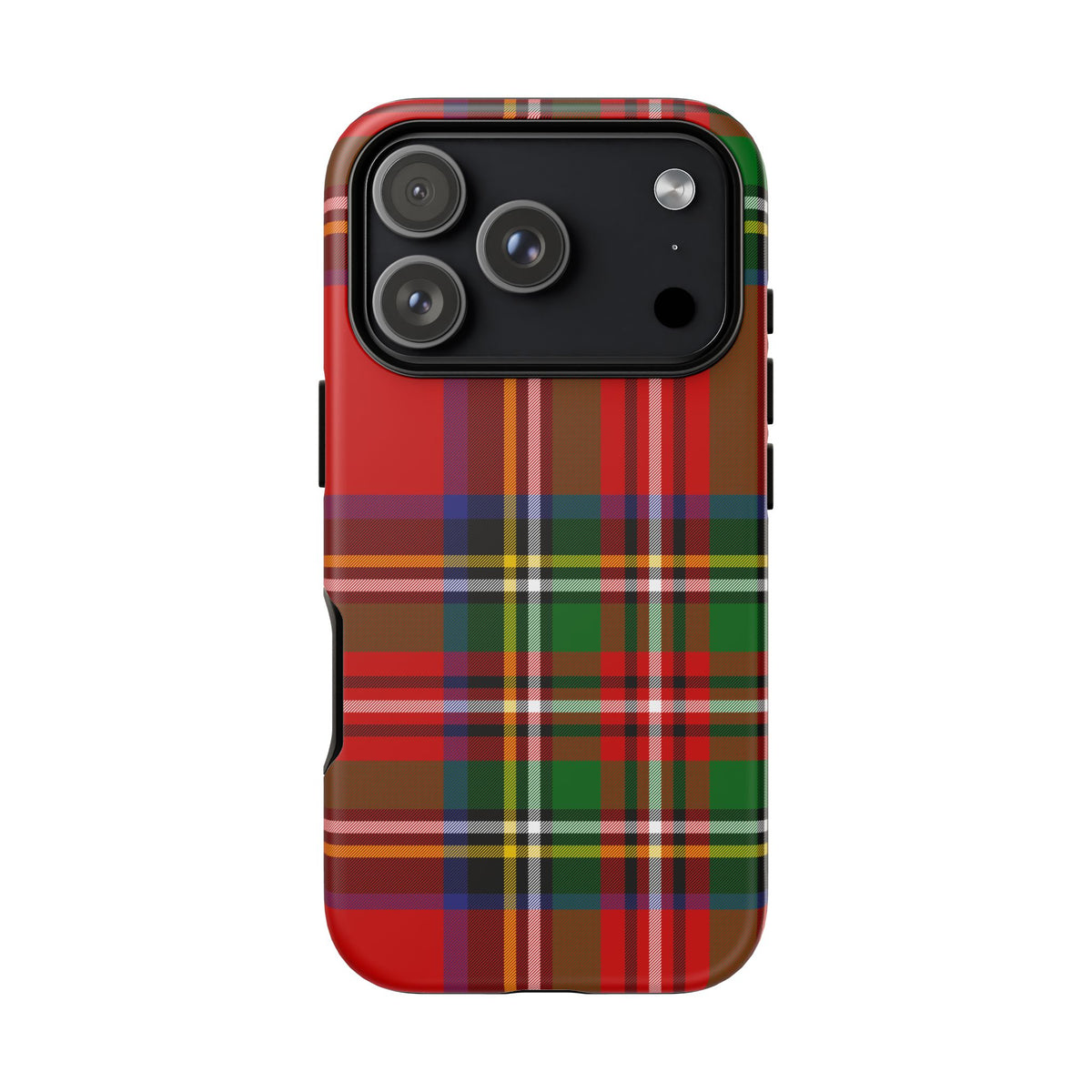Royal Stewart Heritage Tartan iPhone Case | Dual-Layer Matt Protective Cover